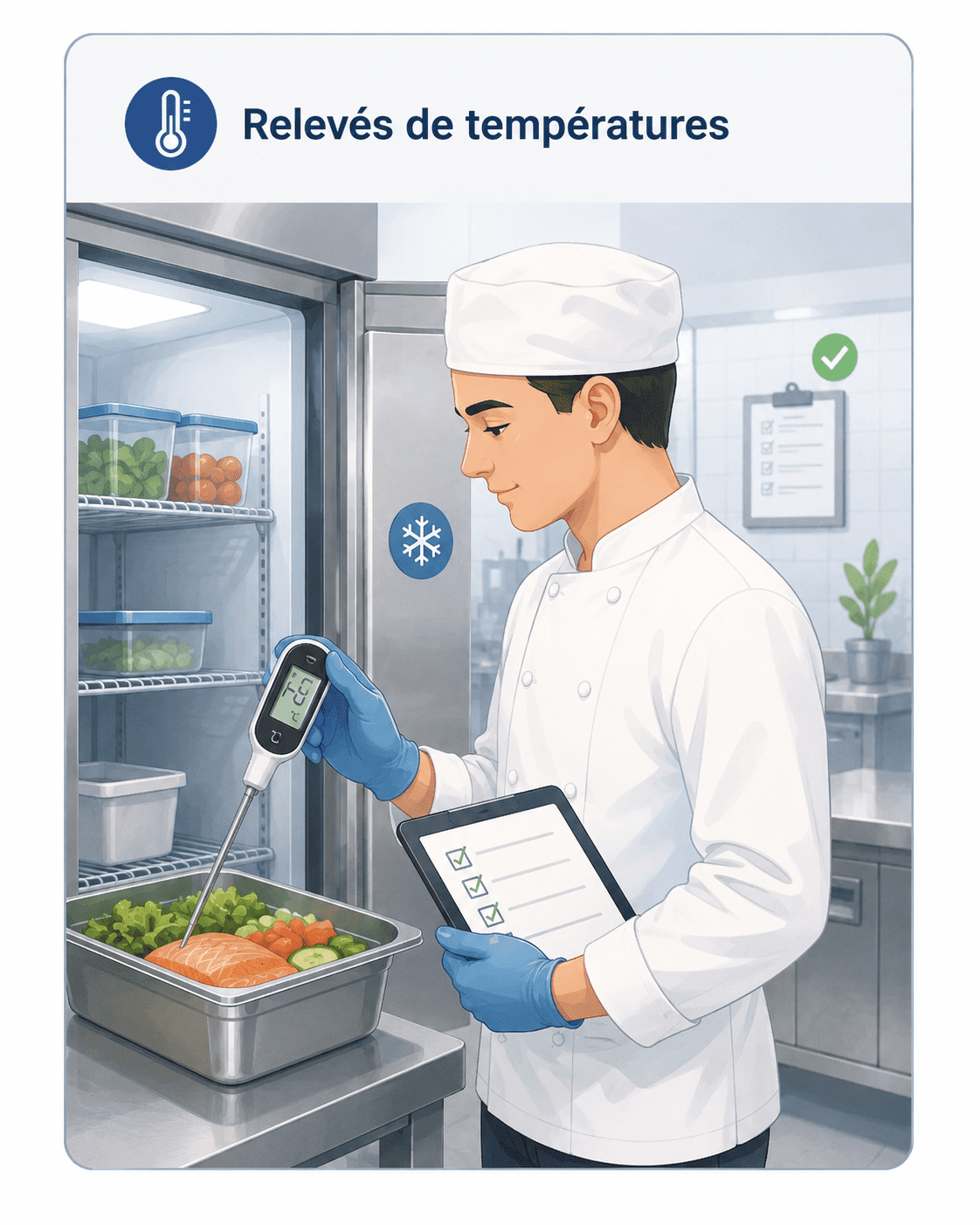 Relevé de température HACCP en cuisine professionnelle