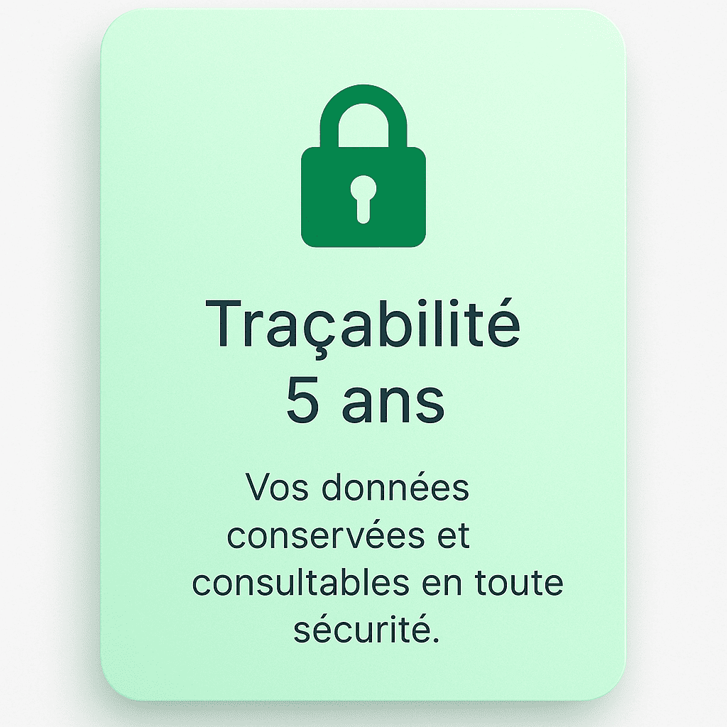 Tracabilité 5 ans